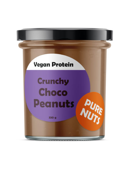 Vegan Protein Crunchy choco peanuts 330g Pure nuts